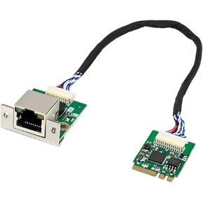 M.2 A+E Key to 2.5G Ethernet - NIC with Intel I226V Chipset, 10/100/1000/2500 Mbps RJ45 Port Stable Connection, Compatible with OpenWRT | Windows | Linux | Server | Mini PC | SBC (M.2 A+E Key) in Kuwait