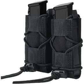 Pistol Double Magazine Holster, Double 9mm Mag Pouch,Wrap Belt Holder for 9MM/Glock/Single/Dual Stack Gun Magazines Pouches in Saudi Arabia