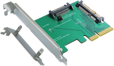 PCIe x 4 إلى SFF-8639 U.2 ذكر مع محول طاقة SATA - متوافق مع مواصفات NVMe Express 1.2A وSFF-8639 Rev 2.0 - موصلات مدمجة وطاقة IC. in Kuwait