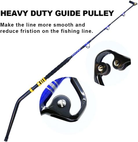 Deep Sea Fishing Rod, Heavy Duty Bent Butt Trolling Rod with Roller Guides,Conventional Fishing Rod in Saudi Arabia