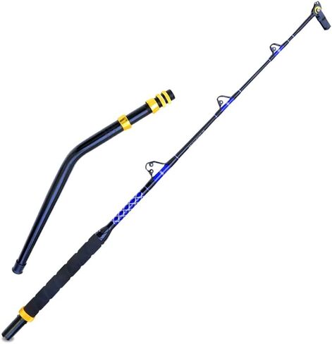 Deep Sea Fishing Rod, Heavy Duty Bent Butt Trolling Rod with Roller Guides,Conventional Fishing Rod in Saudi Arabia