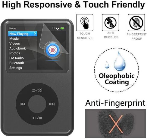 واقي شاشة مشغل MP3 من innioasis Y1، [عبوتان] طبقة TPU ناعمة وشفافة عالية الدقة [مضادة لبصمات الأصابع] [مضادة للخدش] [خالية من الفقاعات] متوافقة مع مشغل MP3 innioasis Y1 (2.4 بوصة) in Kuwait