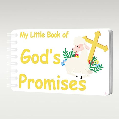 Premium White Board Baby Bible with Gold Foil Title - Upgraded Material for Baptism Gifts, Christening, Newborn, Toddler Boys & Girls - God's Promises First Bible in Saudi Arabia