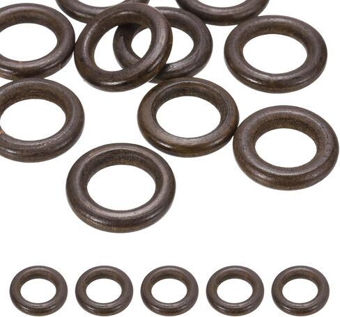 PATIKIL 55mm Natural Wooden Rings, 10 Pack Wood Ring Round Linking Rings Wood Loop Circle for Craft Pendant DIY Jewelry Making Macrame, Light Yellow in Saudi Arabia