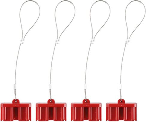 4PCS For Anderson Connector Dust Cover For 50A 120A 175A Battery Power/Connectors, 2P Pole, 600V, Flame Retardant PVC Terminal Protection(120A-red) in Saudi Arabia
