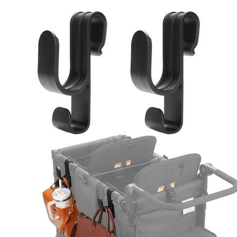 4PCS Double-Layer Multipurpose Side Stroller Hooks for Wonderfold Wagon W2&W4, Space-Saving for Hanging Balance Bikes & Everything, Durable Plastic Wagon Accessories, 40kg Sturdy Load-Bearing in Kuwait