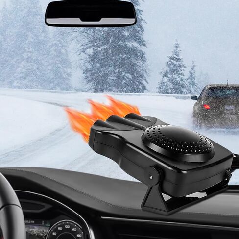 Car Heater,12V 150W Portable Windshield Defroster Demister with Heating/Cooling Fan and Plug in Cigarette Lighter Fast Heating Defrost Defogger for All Kinds of Cars in Saudi Arabia