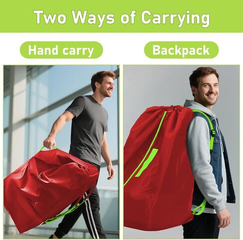 حقائب مقعد السيارة للسفر بالطائرة، وحقيبة فحص البوابة، وحقيبة سفر متينة مع أشرطة كتف سميكة وقطعتين من بطاقات الأمتعة للطائرة (أحمر) in Kuwait