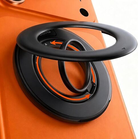 TORRAS 2025 Flagship Magnetic Phone Grip Ring Holder Kickstand [2-Sided Magnetic] [360 Rotation] Fit for MagSafe Accessories for iPhone 17 16 15 14 13 12 11 Samsung, Google, Black in Kuwait