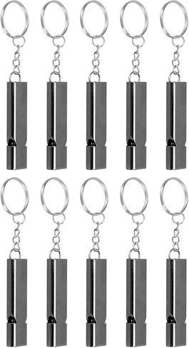 Emergency Survival Whistle Double Tube High Frequency Whistle for Camping Hiking Fishing Keychain for Outdoor Activities Aluminum Alloy in Saudi Arabia
