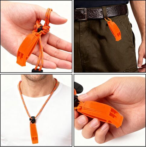Whistle Emergency Whistle Safety Whistles Loud Survival Whistles with Adjustable Reflective Lanyard for Lifeguard Climbing Hiking Fishing Boating Swimming Hunting Rescue Signal, Plastic in Saudi Arabia