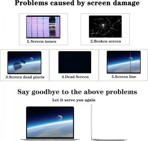 مجموعة بديلة لجهاز MacBook Air Retina 13.3 بوصة 2018 A1932 LCD مجموعة كاملة 2018 Year EMC 3184 MRE82 فضي/رمادي فلكي (فضي) in Saudi Arabia
