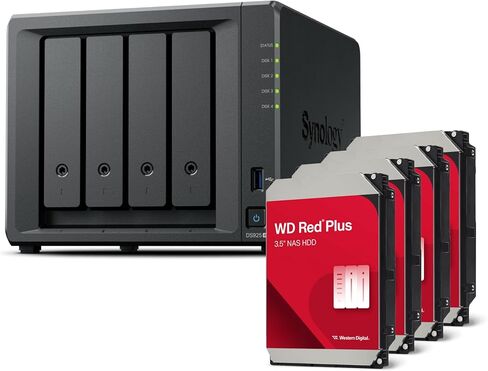 Synology DS925+(2X 2.5GbE Ports, Ryzen V1500B, 4GB RAM) 4-Bay 16TB Bundle with 4X 4TB WD Red Plus in Kuwait