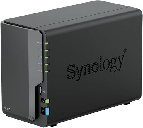 Synology DS225+ 2-Bay Diskstation NAS (Intel Celeron J4125 Quad-Core, 2 GB Non-ECC DDR4 SODIMM 1 x 2,5 GbE und 1 x 1 GbE RJ-45 LAN-Port) 8TB Bundle with 2X 4TB WD Red Plus in Kuwait