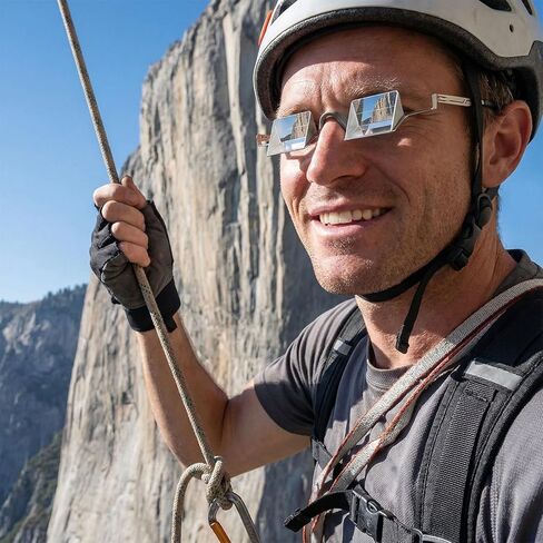 Alloy Frame Belay Glasses , 90° Upward Prism Design for Climbing‌,Light Weight Climbing Belay Glasses Prevent Neck Fatigue for Rock Climbers in Kuwait