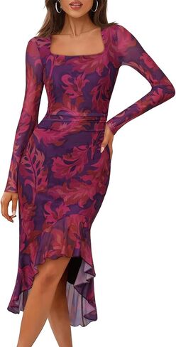 Merokeety Women's Long Sleeve Fall Wedding Guest Bress in Saudi Arabia