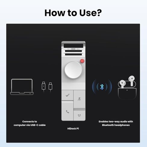 HiDock P1 AI Voice Recorder: Smart Voice Recorder Work with Wireless Earbuds Portable Digital Recording Device BlueCatch Tech Meeting Transcription Summary Playback HiNotes Control 64GB(Space Gray) in Saudi Arabia