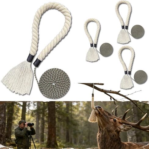 4pcs Deer Scent Rope Kit, 30'' Cotton (NOT Hemp) Scent Wick Rope for Mock Scrape and Deer Hunting with 10' Pre-Attached Paracord (Scent attractant is not Included) in Saudi Arabia