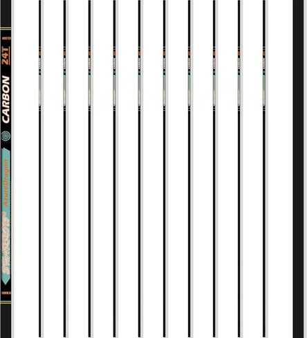 أعمدة أسهم من الكربون النقي 12 قطعة - أعمدة أسهم كربون 32 بوصة 24T، ID.165 أنبوب عمود أسهم عارية للتصويب على الهدف والرماية التنافسية in Kuwait