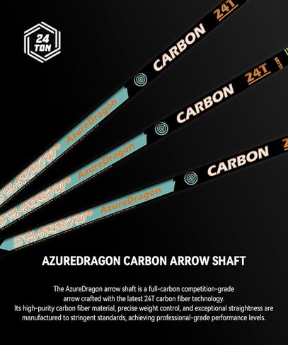 Pure Carbon Arrow Shafts 12Pcs - 32 Inch 24T Carbon Arrow Shafts, ID.165 Bare Arrows Shaft Tube for Target Shooting & Competitive Archery in Saudi Arabia