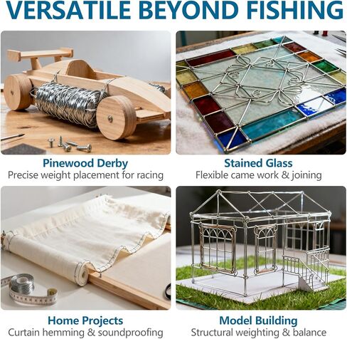 Lead Wire Solid Core Roll 1 Lb Spool — Soft High Density Lead Line for Fishing Sinkers, Drift & Dragging Weights, Fly Tying Crafting Material with 5/64", 1/8", 3/16", 1/4" Gauge Available in Kuwait