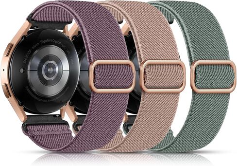 أشرطة Lerobo المرنة متوافقة مع ساعة Samsung Galaxy Watch 8 7 6 5 4 40 مم 44 مم/Galaxy Watch 8 Classic 6 4 Classic 43mm 47mm 42mm 46mm/5 Pro Band 45mm/Active 2,3 Pack 20mm حزام رياضي من النايلون قابل للتعديل in Saudi Arabia
