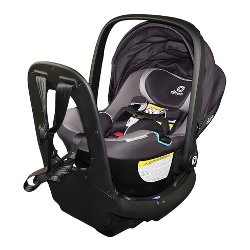 مقعد وقاعدة سيارة للرضع Diono LiteClik30 RXT SafePlus، مواجهة خلفية للرضع من 4 إلى 30 رطل، هندسة SafePlus، مع حشوة للرضع، عامل حماية من الشمس 50+ (رمادي صقيع جليدي) in Saudi Arabia