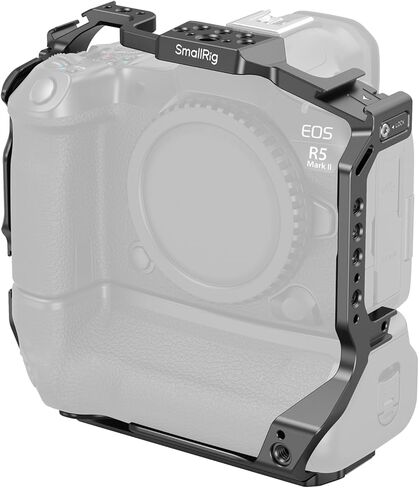 SmallRig R5 Mark II مع قفص كاميرا BG-R20 بمقبض بطارية لكاميرا Canon، قفص كامل بقفل ثلاثي النقاط مع حامل حذاء بارد، لوحة تحرير سريعة لـ Arca للمثبت والتصوير ثلاثي القوائم - 5623 in Kuwait