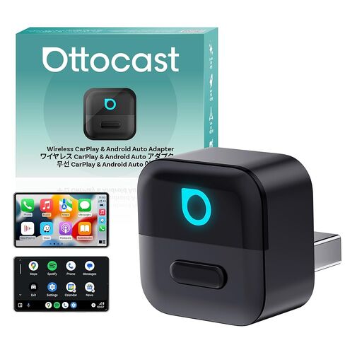 OTTOCAST Mini Pico Wireless CarPlay & Android Auto Adapter – WiFi 6 + Bluetooth 5.4, Plug & Play, Fast Auto-Reconnect, Ultra-Compact Design, Works with Factory Wired CarPlay Cars in Saudi Arabia