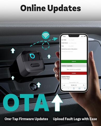 OTTOCAST Mini Pico Wireless CarPlay & Android Auto Adapter – WiFi 6 + Bluetooth 5.4, Plug & Play, Fast Auto-Reconnect, Ultra-Compact Design, Works with Factory Wired CarPlay Cars in Saudi Arabia