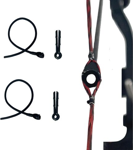 2Pcs Archery Peep Sight Compound Bow 3/16 Rubber Tube Peep Sight Bow String Tubing with Buckle for Hunting Shooting Targeting Accessories in Kuwait