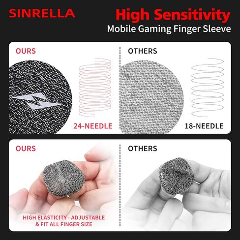 6 Pack Gaming Finger Sleeves Thumb Sleeve for Mobile Game Controller for PUBG Anti-Sweat Breathable Seamless (Charcoal Gray Blue) in Saudi Arabia