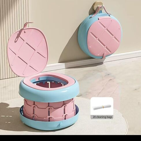 منتجات SunnySmile Baby›التدريب على استخدام الحمام›نونية السفر للأطفال الصغار، مرحاض محمول وقابل للطي، يمكن وضعه على مقعد المرحاض في حالات الطوارئ للسيارة والتخييم والخارج والداخل in Saudi Arabia