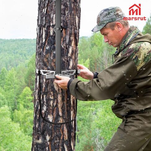 Marsrut 4Pcs Climbing Stick Aider for Hunting, Single Step Rope Ladder for Climbing Sticks, UHMWPE Non-Slip Tree Saddle Stand Accessories, Hand-Braided Cable Aiders, Load-Bearing up to 1764 lbs in Saudi Arabia