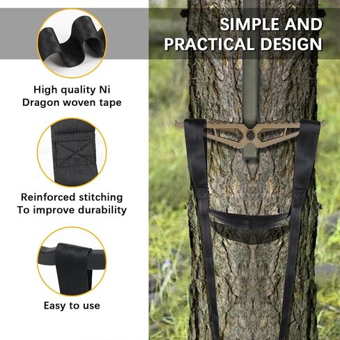 3-Step Climbing Stick Aider for Hunting – Lightweight Rope Step Aider with Daisy Chain Design, Saddle Hunting Tree Stand Accessories for Outdoor Climbing & Safety in Kuwait