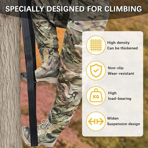 3-Step Climbing Stick Aider for Hunting – Lightweight Rope Step Aider with Daisy Chain Design, Saddle Hunting Tree Stand Accessories for Outdoor Climbing & Safety in Kuwait