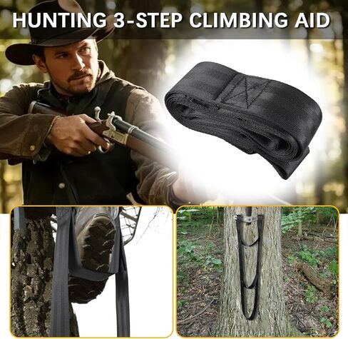 3-Step Climbing Stick Aider for Hunting – Lightweight Rope Step Aider with Daisy Chain Design, Saddle Hunting Tree Stand Accessories for Outdoor Climbing & Safety in Kuwait