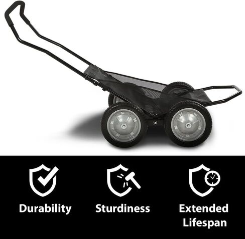 G-PLUS 500 Pounds Capacity Foldable Multi Use Deer Game Recovery Cart Utility Gear Dolly with 4 Oversized Wheels All Terrain Cart Black in Saudi Arabia