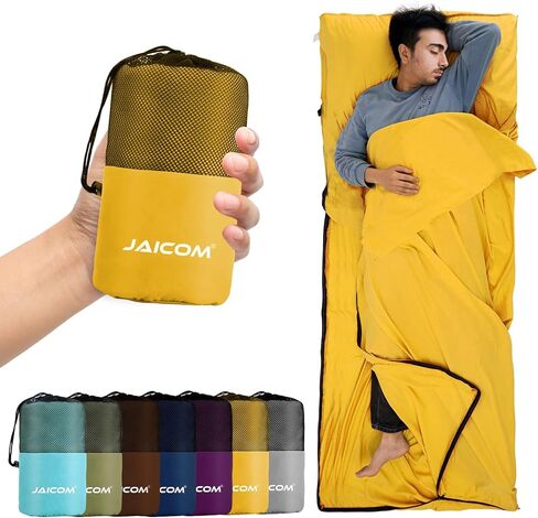 Sleeping Bag Liner, Travel Sheets Ultralight Summer Sleeping Bag | Portable Adult Sleep Sack, Comfy Breathable & Cooling for Backpacking, Hotels and Hostels, Business Trips, Camping, 4 Seasons in Kuwait
