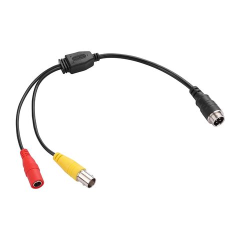 M12 4-Pin ذكر الطيران إلى BNC+ DC محول موصل أنثى، نظام مراقبة CCTV، كابل فيديو محول الكاميرا لكاميرا احتياطية للسيارة 11.8 بوصة (4-Pin ذكر الطيران إلى BNC+DC أنثى) in Kuwait