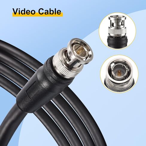 MECCANIXITY 32.8FT 12G-SDI Cable, 4K 60Hz HD-SDI Video Cable 75 Ohm RG6 BNC Cable 18AWG Cable Wire Supports HD-SDI/3G/6G-SDI for Camera Surveillance CCTV System in Saudi Arabia