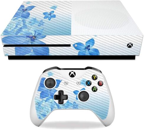 غلاف MightySkins من ألياف الكربون لجهاز Microsoft Xbox One S - Cherry Blossom | لمسة نهائية واقية ومتينة من ألياف الكربون | سهل التطبيق والإزالة وتغيير الأنماط | صنع في الولايات المتحدة الأمريكية in Kuwait