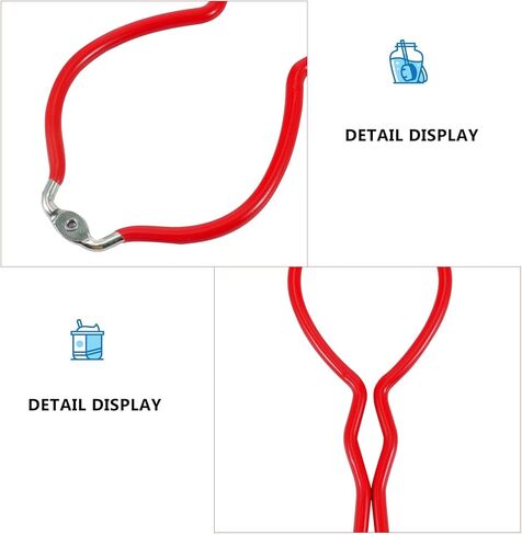 Heat Resistant Bottle Sterilise Tong and Anti-Slip Bottle Clip for Feeding Red with Jar for Kitchen and Use in Saudi Arabia