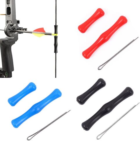 6 Set Bow String Finger Savers Bowstring Finger Guards Instead of Archery Finger Tabs Rubber Sleeve Protective Pads for Recurve Bow and Arrow Set Takedown Recurve Bows Archery Longbow in Saudi Arabia