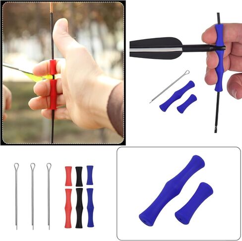 6 Set Bow String Finger Savers Bowstring Finger Guards Instead of Archery Finger Tabs Rubber Sleeve Protective Pads for Recurve Bow and Arrow Set Takedown Recurve Bows Archery Longbow in Saudi Arabia