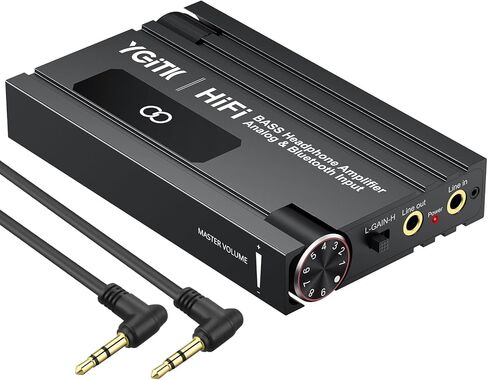 Professional 16-600Ω Bluetooth Headphone Amplifier with Bass Boost,3.5mm Portable HiFi Earphone Amplifiers,Gain Switch Bass Volume Adjust & Aluminum Case,Rechargeble Headphone Amp for Laptop in Saudi Arabia