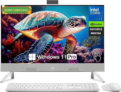 كمبيوتر مكتبي ديل انسبايرون 7730 الكل في واحد، شاشة لمس 27 بوصة، كور 7-150U (حتى 5.4 جيجاهرتز)، ذاكرة الوصول العشوائي DDR5 سعة 32 جيجابايت، 1 تيرابايت SSD، NVIDIA GeForce MX570A، Copilot AI، Windows 11 Pro، لوحة مفاتيح وماوس لاسلكي، مع ملحقات in Kuwait