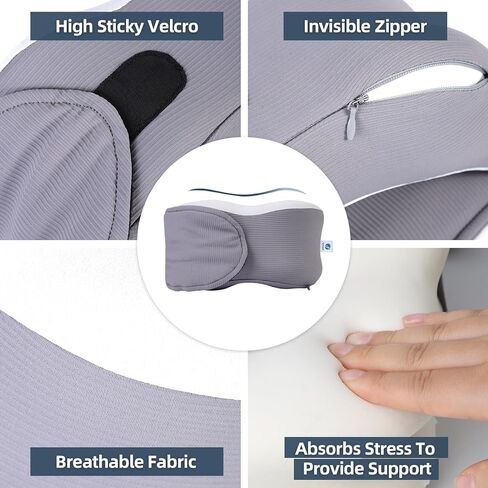 وسائد سفر للطائرات، وسادة رقبة من إسفنج الذاكرة لتوفير الراحة على متن الطائرة، وسادة سفر للرقبة مع قناع العين الخاص بها، تصميم مريح للسفر وركوب السيارات والمكاتب والاستخدام المنزلي، مقاسات M-L in Kuwait