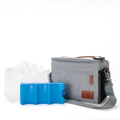 Breast Milk Cooler Bag with Contoured Ice Pack, Fits 6 Pack Bottles Breastmilk, Baby Insulated Bottle Tote Bag for Nursing Mothers, Insulated Lunch Bag in Saudi Arabia