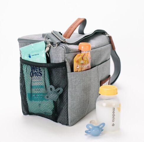 Breast Milk Cooler Bag with Contoured Ice Pack, Fits 6 Pack Bottles Breastmilk, Baby Insulated Bottle Tote Bag for Nursing Mothers, Insulated Lunch Bag in Saudi Arabia